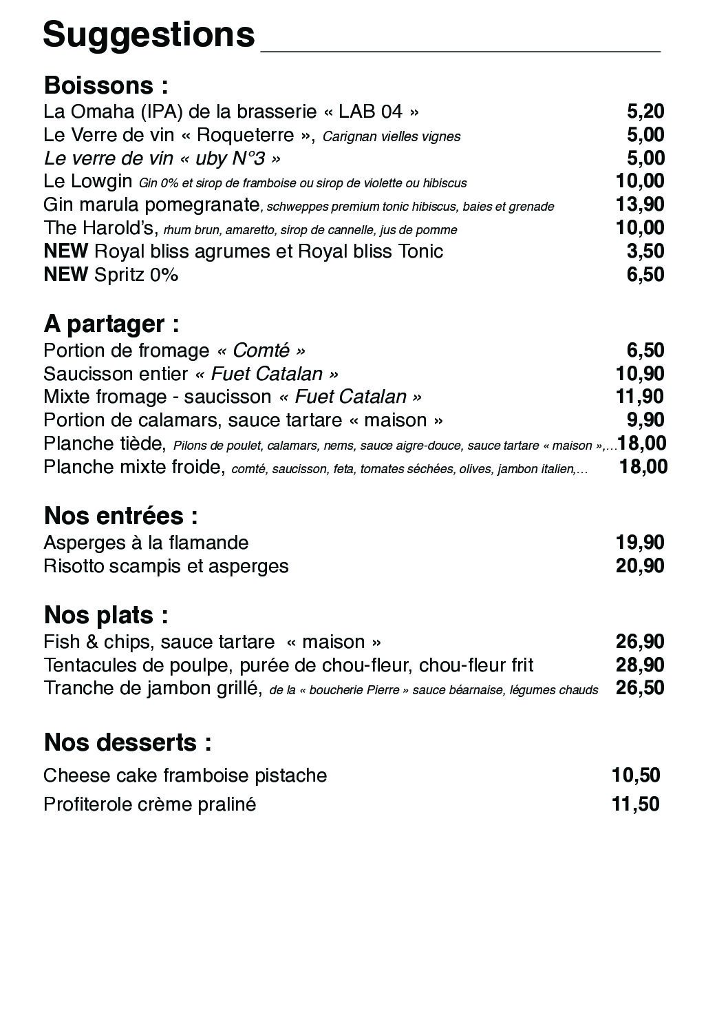 Suggestion Mars- avril 2026